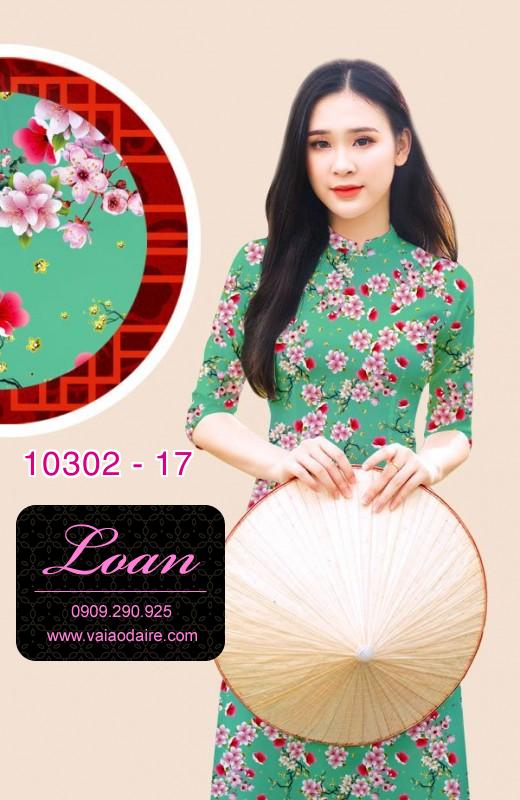 Vải áo dài hoa tết