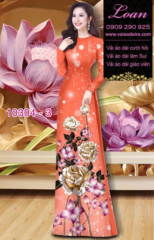Vải áo dài hoa Hồng