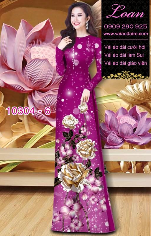 Vải áo dài hoa Hồng