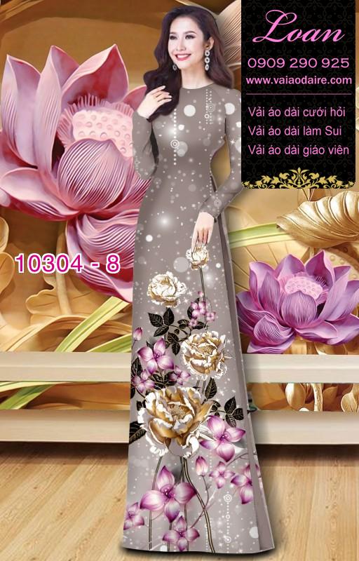 Vải áo dài hoa Hồng