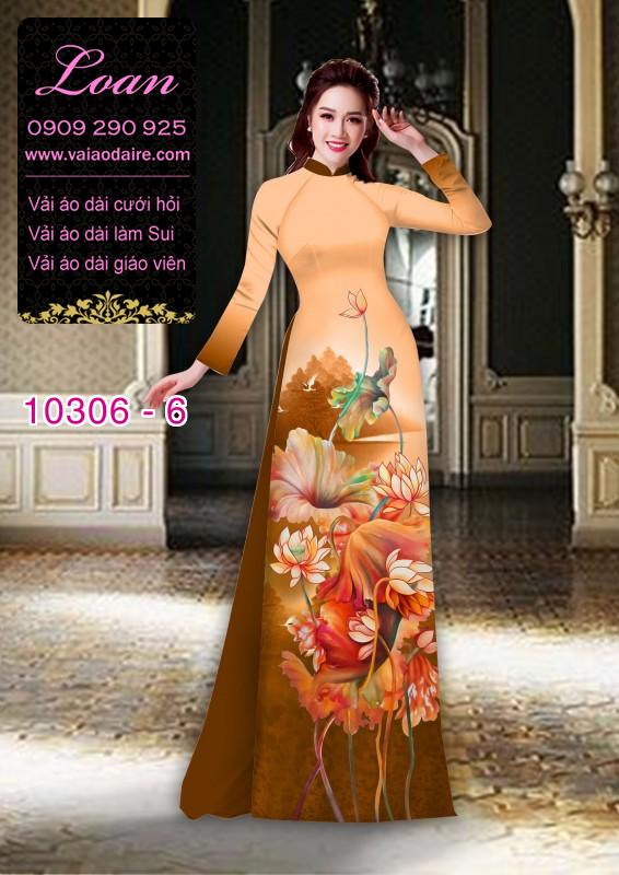 Vải áo dài hoa Sen 3D