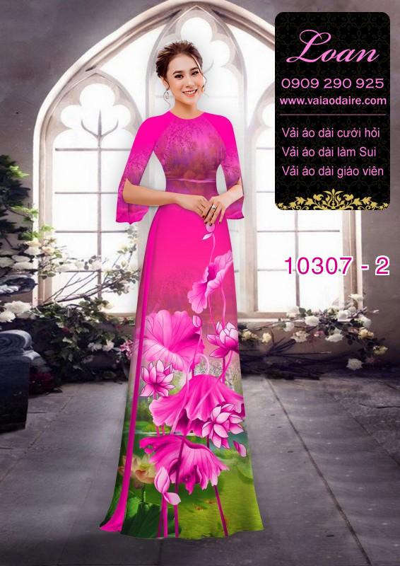 Vải áo dài hoa Sen 3D