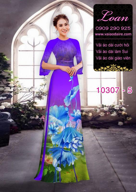 Vải áo dài hoa Sen 3D