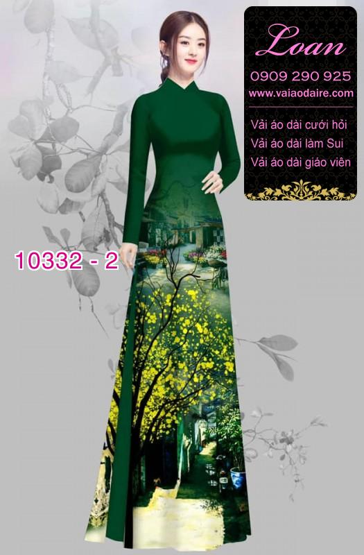 Vải áo dài hoa Mai vàng.