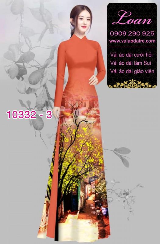 Vải áo dài hoa Mai vàng.