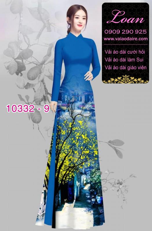 Vải áo dài hoa Mai vàng.