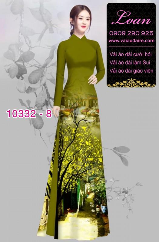 Vải áo dài hoa Mai vàng.