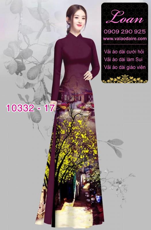 Vải áo dài hoa Mai vàng.