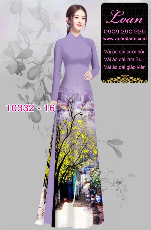 Vải áo dài hoa Mai vàng.