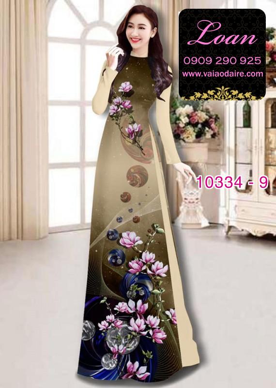 Vải áo dài hoa 3D