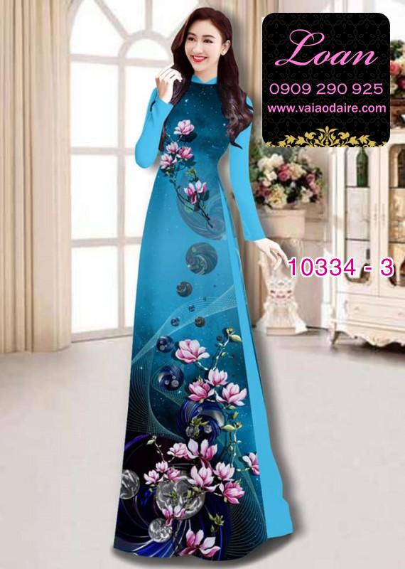 Vải áo dài hoa 3D