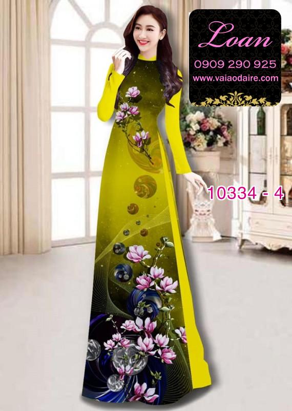 Vải áo dài hoa 3D