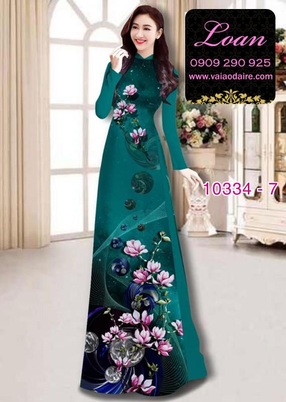 Vải áo dài hoa 3D