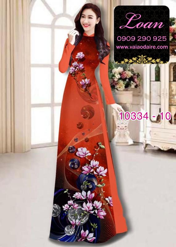 Vải áo dài hoa 3D
