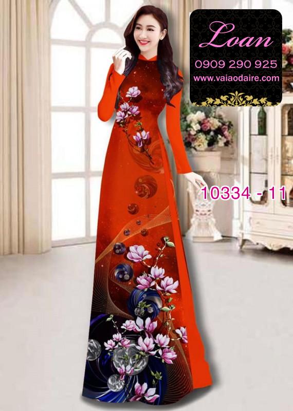 Vải áo dài hoa 3D