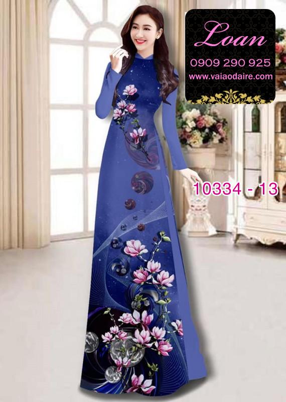 Vải áo dài hoa 3D