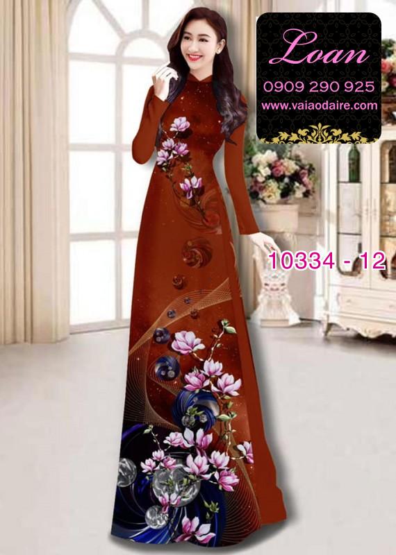 Vải áo dài hoa 3D