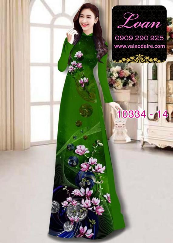 Vải áo dài hoa 3D
