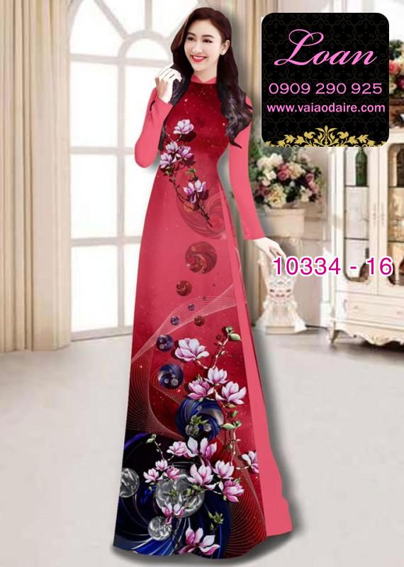 Vải áo dài hoa 3D