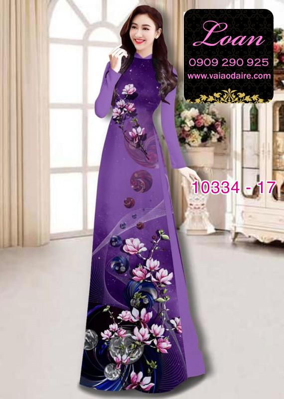 Vải áo dài hoa 3D