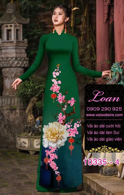 Vải áo dài hoa 3D