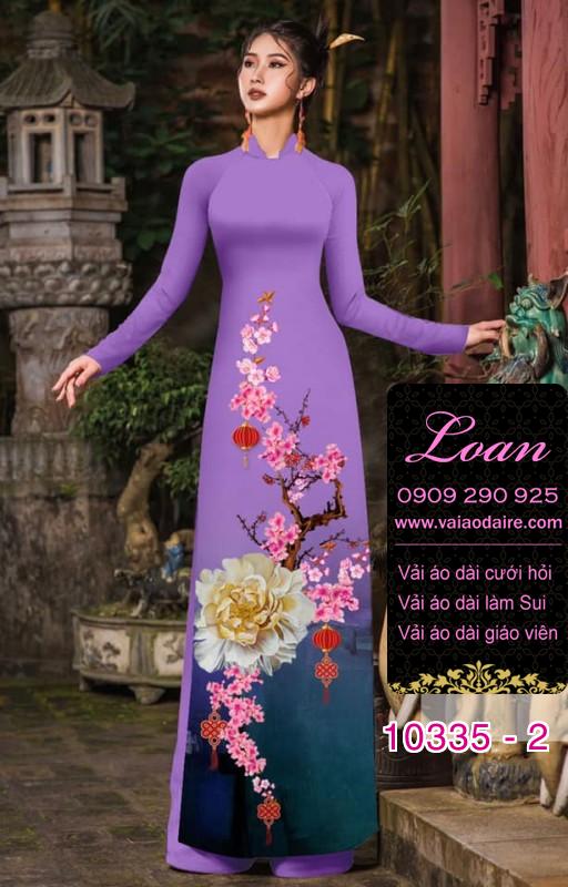 Vải áo dài hoa 3D