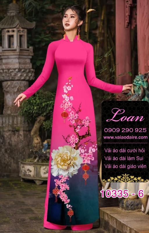 Vải áo dài hoa 3D