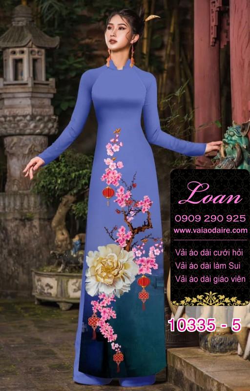 Vải áo dài hoa 3D