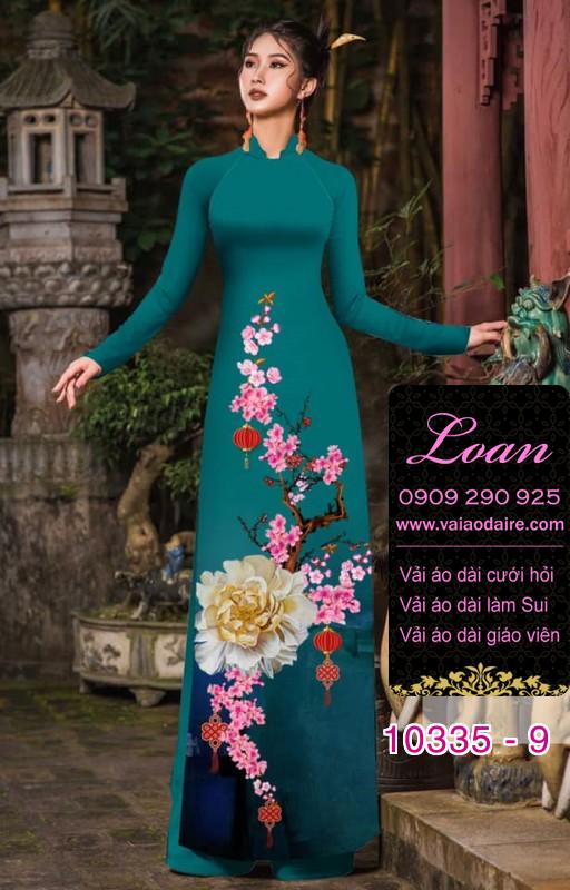 Vải áo dài hoa 3D