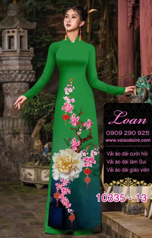Vải áo dài hoa 3D