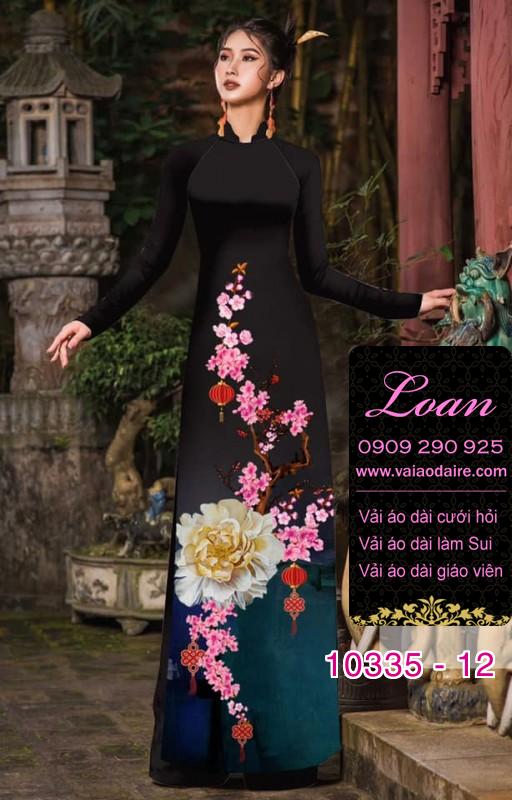 Vải áo dài hoa 3D