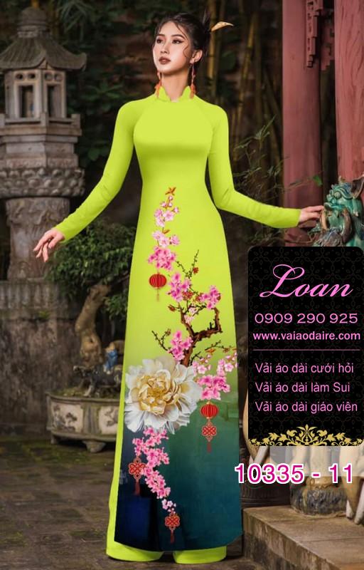 Vải áo dài hoa 3D