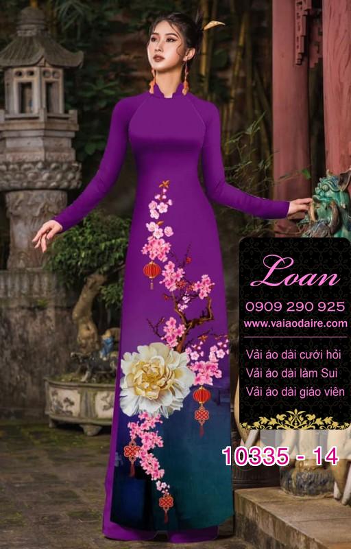 Vải áo dài hoa 3D