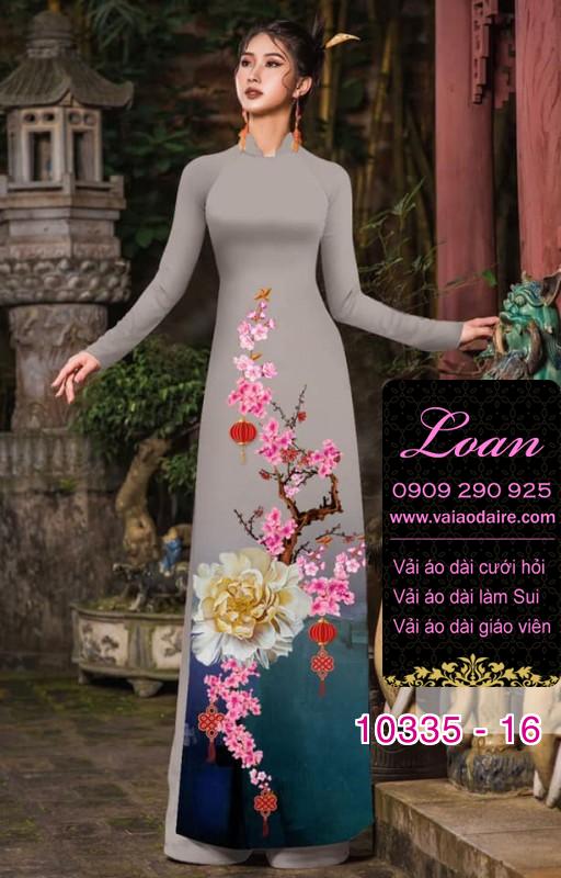Vải áo dài hoa 3D