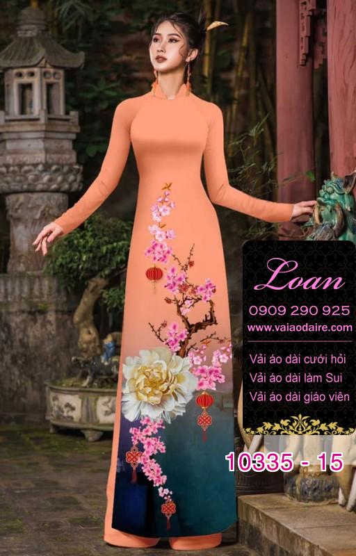 Vải áo dài hoa 3D