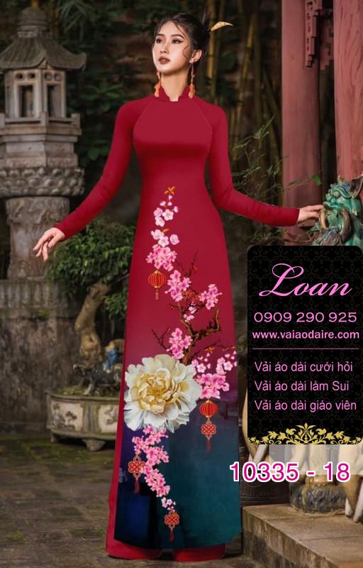 Vải áo dài hoa 3D