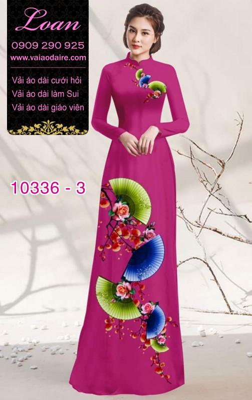 Vải áo dài hoa 3D