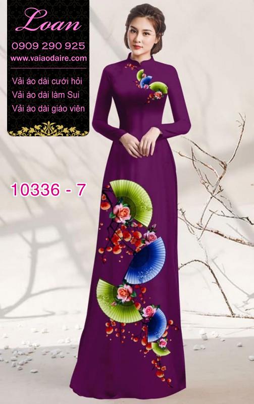 Vải áo dài hoa 3D