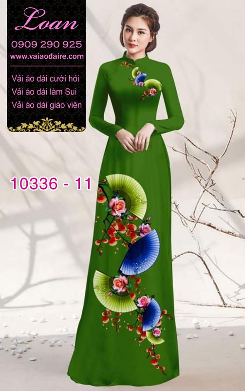Vải áo dài hoa 3D