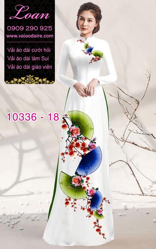 Vải áo dài hoa 3D