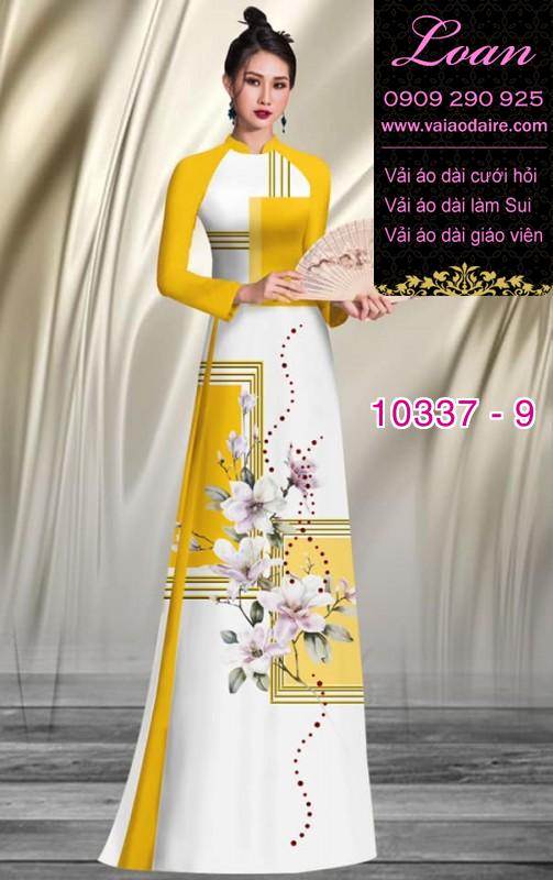 Vải áo dài hoa 3D