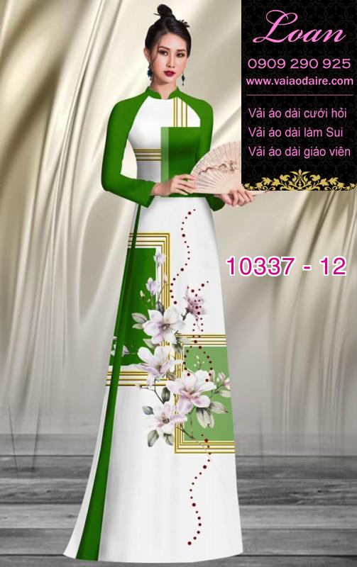 Vải áo dài hoa 3D