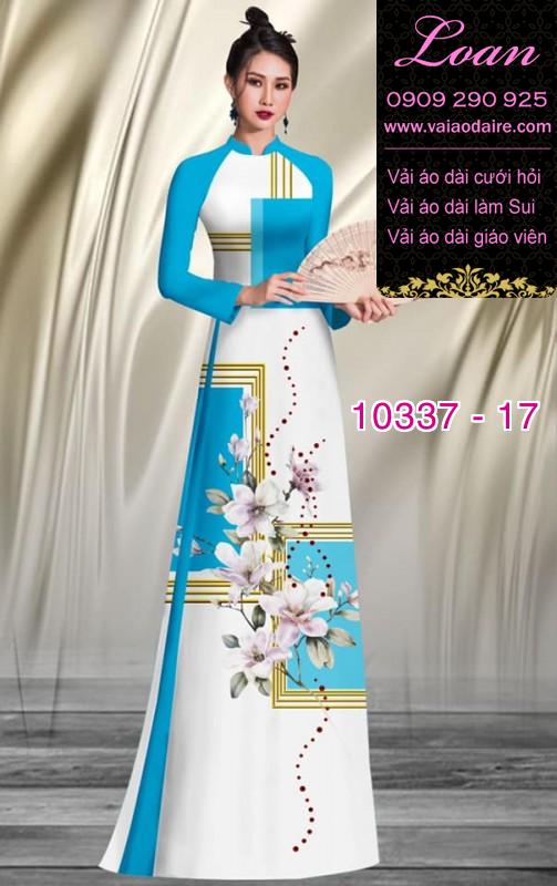 Vải áo dài hoa 3D