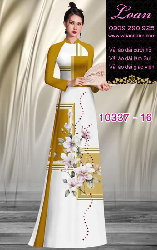 Vải áo dài hoa 3D