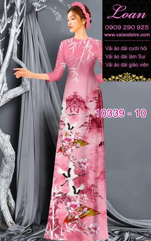 Vải áo dài phong cảnh.