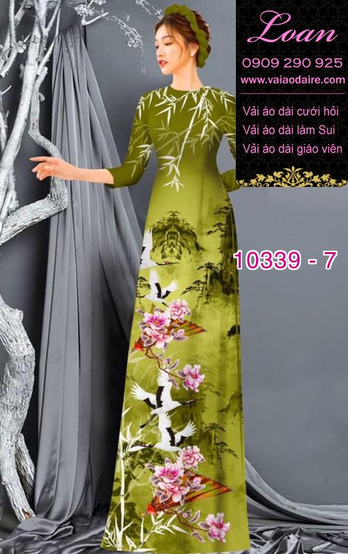 Vải áo dài phong cảnh.