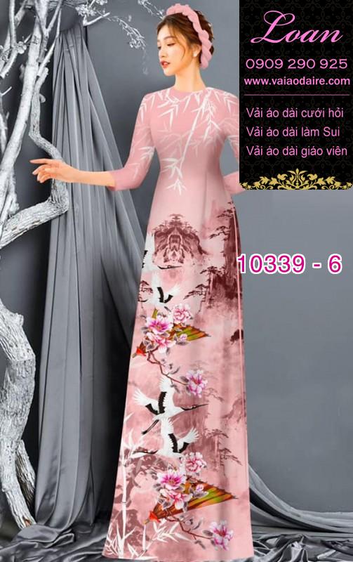 Vải áo dài phong cảnh.