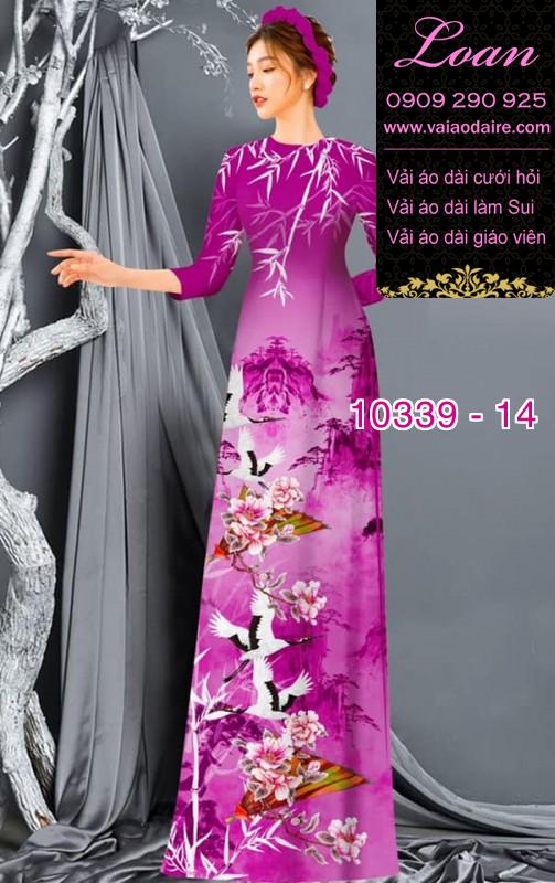 Vải áo dài phong cảnh.