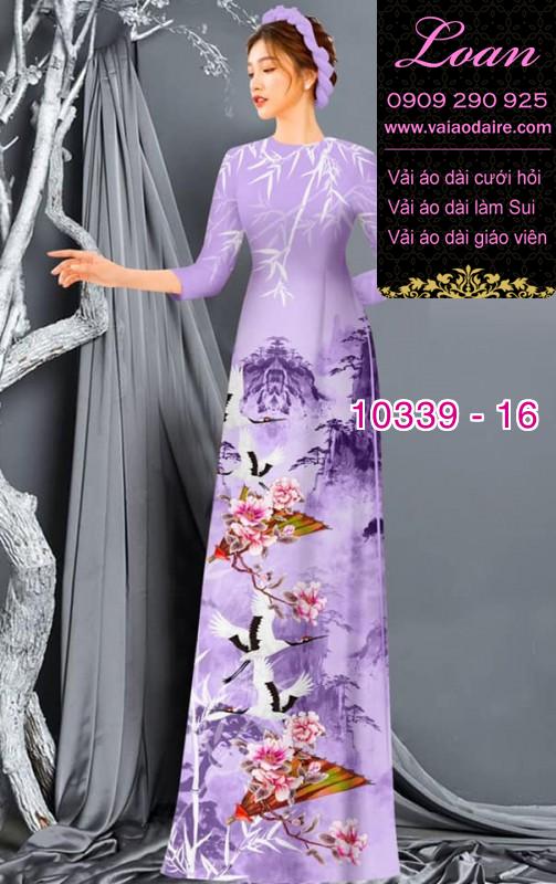 Vải áo dài phong cảnh.