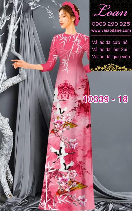 Vải áo dài phong cảnh.